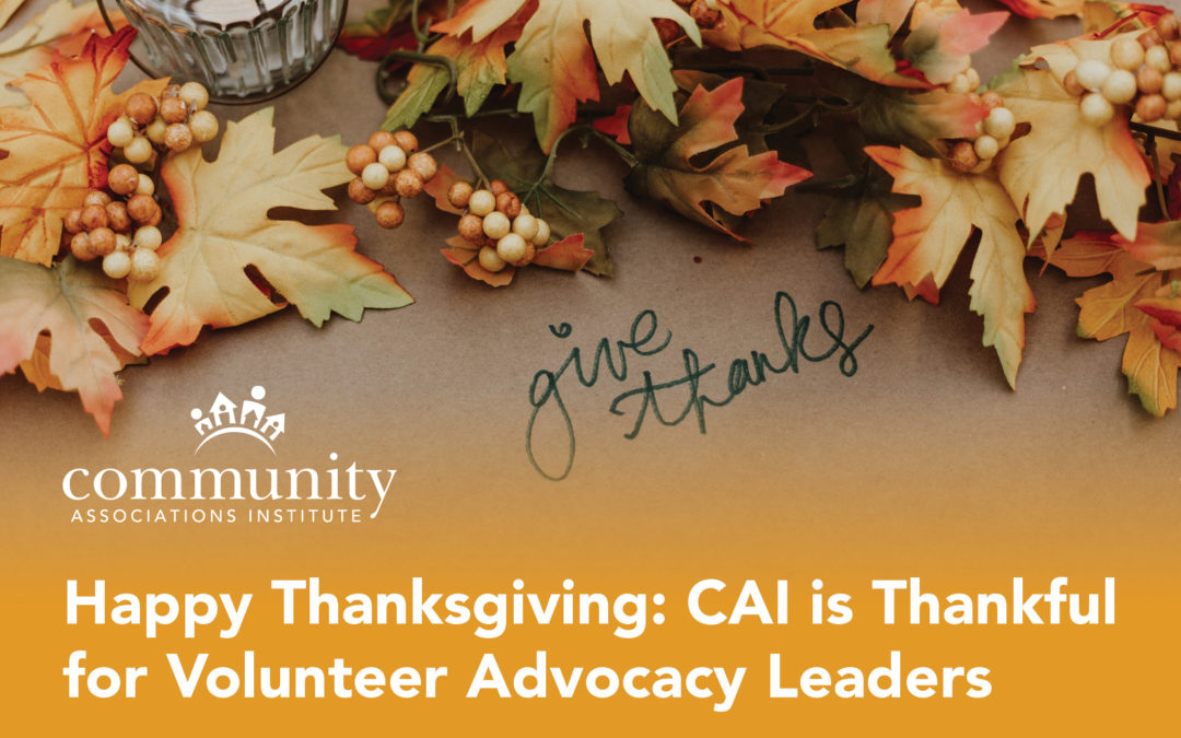 Happy Thanksgiving: Feeling Grateful for CAI Volunteer Advocacy Leaders