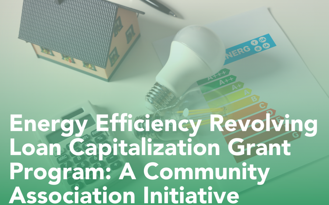 Energy Efficiency Revolving Loan Capitalization Grant Program A Community Association Initiative